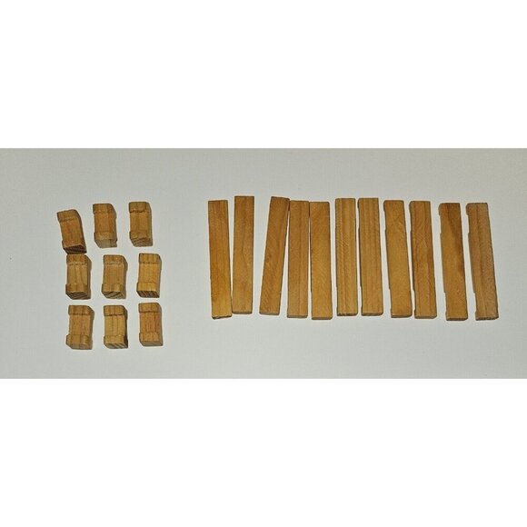 VTG Fort Sam Let's Pretend Wood Building Block Set Cavalry Indians ~ 101 Pieces - Picture 16 of 16